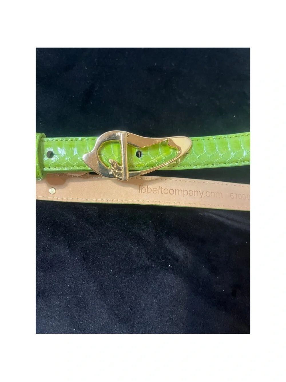 Women's Genuine Snakeskin Green Golf Belt  Medium NWT
